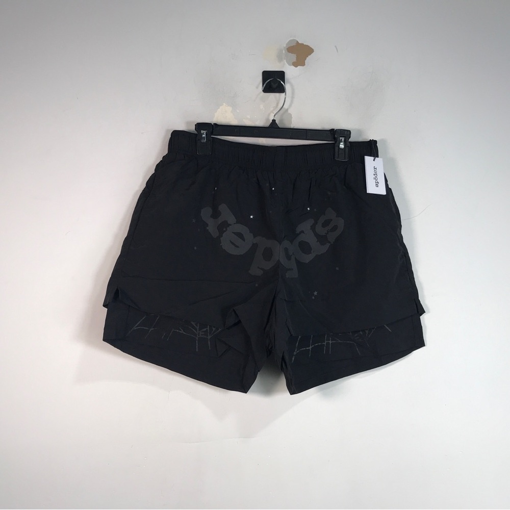 Sp5der OG Web Double Layer Short, Men's Size L - Black
